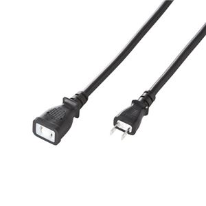 （まとめ） サンワサプライ 電源延長コード 抜け止め 2P ブラック 10m TAP-EX12-10BK 1本 【×2セット】