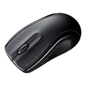 （まとめ） サンワサプライ 充電式ワイヤレスブルーLEDマウス ブラック MA-WBL20BK 1個 【×2セット】