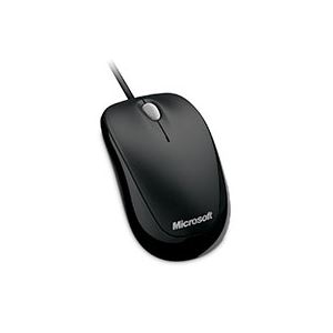 （まとめ） マイクロソフト Compact Optical Mouse 500 USBワイヤード セサミブラック U81-00084 1個 【×5セット】
