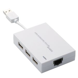 （まとめ） ロジテック USB LANアダプター 100BASE-TX対応 ホワイト LAN-TXU2H3A 1個 【×4セット】
