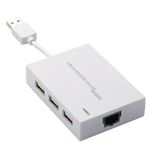 （まとめ） ロジテック USB LANアダプター 100BASE-TX対応 ホワイト LAN-TXU2H3A 1個 【×4セット】