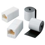 （まとめ） エレコム 屋外用コンパクトRJ45中継コネクタ（Cat5E） カテゴリー5E用 LD-VAPFR／RJ45WP 1セット（2個） 【×2セット】