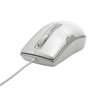 （まとめ） バッファロー USB接続BlueLEDマウス 法人様向け ホワイト BZMU1WH 1個 【×3セット】
