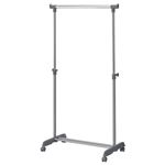 （まとめ） 不二貿易 パイプシングルハンガー W750×D430×H870〜1460mm FB-75SGY 1台 【×4セット】