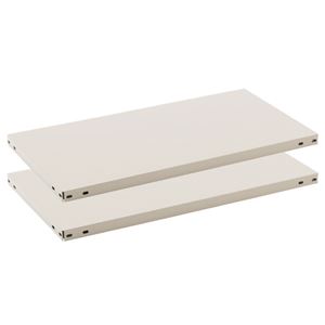 （まとめ） ライオン事務器 軽量物品棚 上下棚板セット W875×D450mm LE-J0945 1セット（2枚：上下各1枚） 【×2セット】