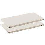 （まとめ） ライオン事務器 軽量物品棚 上下棚板セット W875×D450mm LE-J0945 1セット（2枚：上下各1枚） 【×2セット】