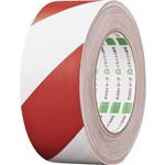 （まとめ） オカモト 布トラテープ 50mm×25m 赤／白 NO.111トラRW 1巻 【×5セット】