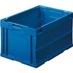 （まとめ） TANOSEE 折りたたみコンテナ 75L ダークブルー 1台 【×2セット】