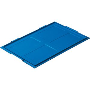 （まとめ） TANOSEE 折りたたみコンテナフタのみ 40・50L用 ダークブルー 1枚 【×5セット】