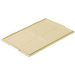 （まとめ） TANOSEE 折りたたみコンテナフタのみ 40・50L用 アイボリー 1枚 【×5セット】