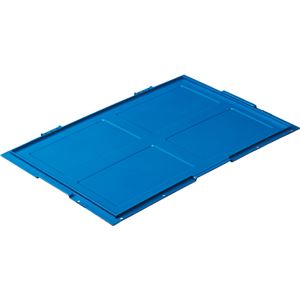 （まとめ） TANOSEE 折りたたみコンテナフタのみ 75L用 ダークブルー 1枚 【×5セット】