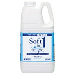（まとめ） ライオン ソフトインワン コンディショナーインシャンプー サラサラ 業務用 2L 1本 【×2セット】