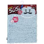 （まとめ） 山崎産業 SUSU バスマット抗菌 600×900mm ブルー 1枚 【×4セット】
