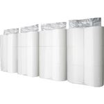 （まとめ） TANOSEE トイレットペーパー パック包装 シングル 芯なし 130m ホワイト 1ケース（24ロール：6ロール×4パック） 【×2セット】