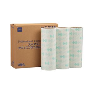 （まとめ） ニトムズ オフィスコロコロ スペアテープ 幅240mm×40周巻 C3115 1パック（3巻） 【×2セット】