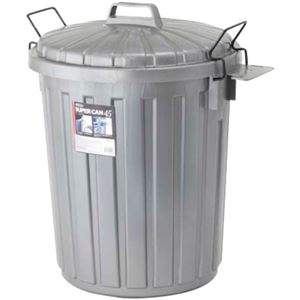 （まとめ） 岩崎工業 スーパーカン 丸型 45L L-112CTG 1台 【×3セット】