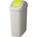 （まとめ） TANOSEE エコダストボックス スイング L 27.2L グレー／グリーン 1個 【×4セット】