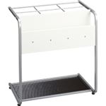 トヨダプロダクツ 傘立て 長傘36本+折畳傘9本 シルバー&ホワイト LAS-3609US 1台