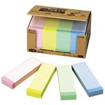 （まとめ） ニチバン ポイントメモ ビジネスパック 25×75mm パステルライン4色 FB-2KP 1パック（20冊） 【×4セット】