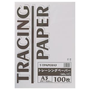（まとめ） TANOSEE トレーシングペーパー60g A3 1パック（100枚） 【×5セット】