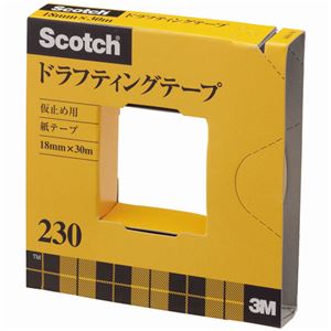 （まとめ） 3M スコッチ ドラフティングテープ 230 大巻 18mm×30m 230-3-18 1巻 【×5セット】