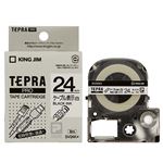（まとめ） キングジム テプラ PRO テープカートリッジ ケーブル表示ラベル 24mm 白／黒文字 SV24K 1個 【×2セット】