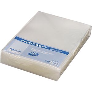 （まとめ） G-Aim クリアホルダー A4 再生PP YG-11-100C 1パック（100枚） 【×3セット】