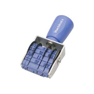 シャチハタ 回転ゴム印 エルゴグリップ 欧文トビ日付 5号 ゴシック体 小切手用 NFB-5KG 1個