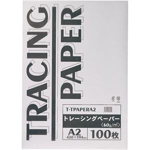 （まとめ） TANOSEE トレーシングペーパー60g A2 1パック（100枚） 【×5セット】