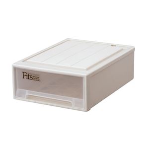 （まとめ） 天馬 Fits フィッツケース クローゼット W390×D530×H180mm カプチーノ S-53CAP 1個 【×2セット】
