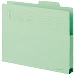 （まとめ） TANOSEE 持ち出しフォルダー A4 グリーン 1パック（10冊） 【×5セット】