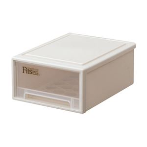（まとめ） 天馬 Fits フィッツケース スモール W224×D307×H124mm カプチーノ 1個 【×3セット】