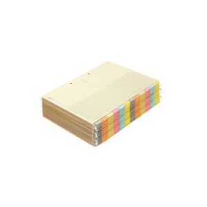 コクヨ カラー仕切カード(ファイル用・12山見出し) A4タテ 2穴 6色+扉紙 シキ-150 1パック(30組)