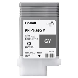 （まとめ） キャノン Canon インクタンク PFI-103 顔料グレー 130ml 2213B001 1個 【×6セット】