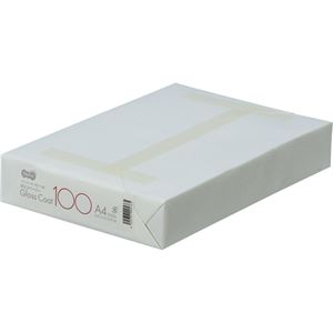 （まとめ） TANOSEE αエコグロスコート100 A4 100g 1冊（500枚） 【×2セット】