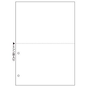 （まとめ） ヒサゴ マルチプリンター帳票（FSC森林認証紙） A4 白紙 2面 2穴 FSC2084 1冊（100枚） 【×5セット】