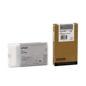 （まとめ） エプソン EPSON PX-P／K3インクカートリッジ グレー 110ml ICGY38A 1個 【×6セット】