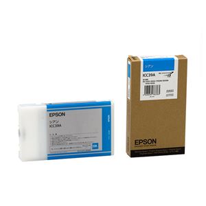 （まとめ） エプソン EPSON PX-P／K3インクカートリッジ シアン 220ml ICC39A 1個 【×3セット】