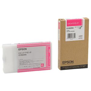 （まとめ） エプソン EPSON PX-P／K3（VM）インクカートリッジ ビビッドマゼンタ 220ml ICVM39A 1個 【×3セット】