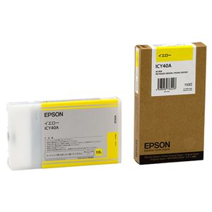 （まとめ） エプソン EPSON PX-Pインクカートリッジ イエロー 110ml ICY40A 1個 【×6セット】
