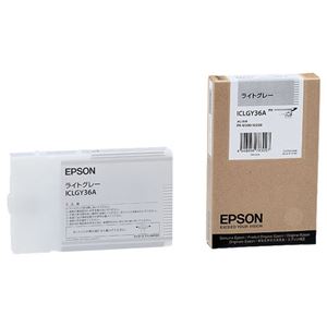（まとめ） エプソン EPSON PX-P／K3インクカートリッジ ライトグレー 110ml ICLGY36A 1個 【×6セット】
