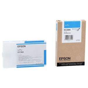 （まとめ） エプソン EPSON PX-P／K3インクカートリッジ シアン 110ml ICC36A 1個 【×6セット】