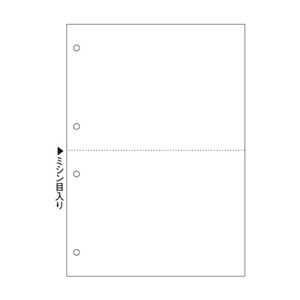 （まとめ） ヒサゴ マルチプリンター帳票（FSC森林認証紙） B5 白紙 2面 4穴 FSC2053 1冊（100枚） 【×5セット】