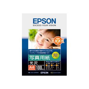 エプソン EPSON 写真用紙＜光沢＞ A4 KA4100PSKR 1冊(100枚)