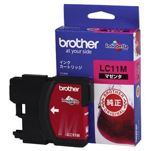 （まとめ） ブラザー BROTHER インクカートリッジ マゼンタ LC11M 1個 【×4セット】