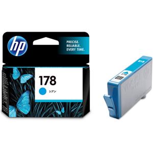 （まとめ） HP178 インクカートリッジ シアン CB318HJ 1個 【×4セット】