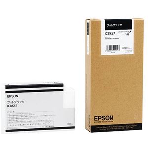 （まとめ） エプソン EPSON PX-P／K3インクカートリッジ フォトブラック 350ml ICBK57 1個 【×3セット】