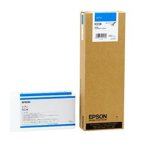 （まとめ） エプソン EPSON PX-P／K3インクカートリッジ シアン 700ml ICC58 1個 【×3セット】