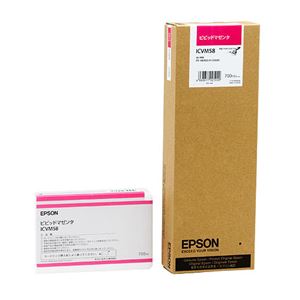 （まとめ） エプソン EPSON PX-P／K3インクカートリッジ ビビッドマゼンタ 700ml ICVM58 1個 【×3セット】