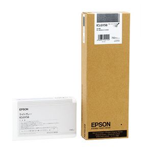 （まとめ） エプソン EPSON PX-P／K3インクカートリッジ ライトグレー 700ml ICLGY58 1個 【×3セット】